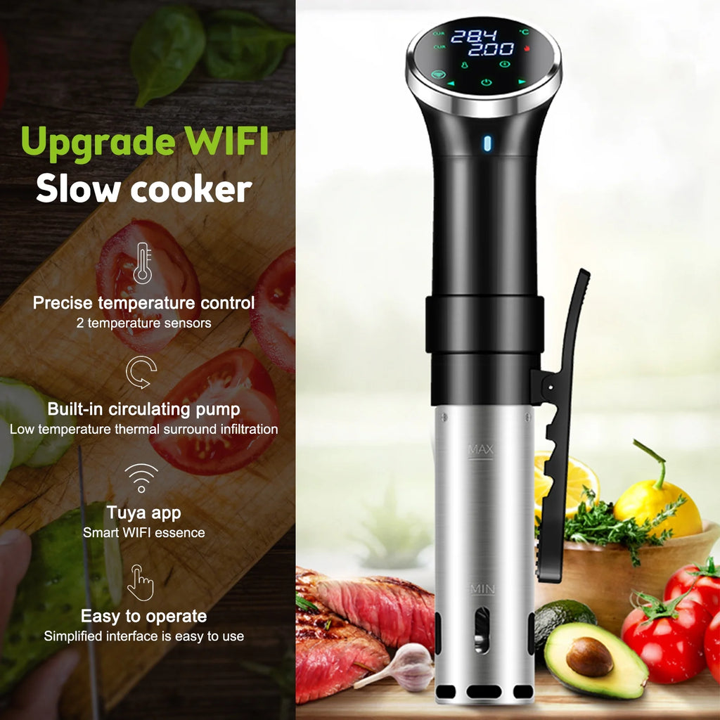 WiFi Sous Cooker Immersion Circulator 1100 Watts Digital Display A104