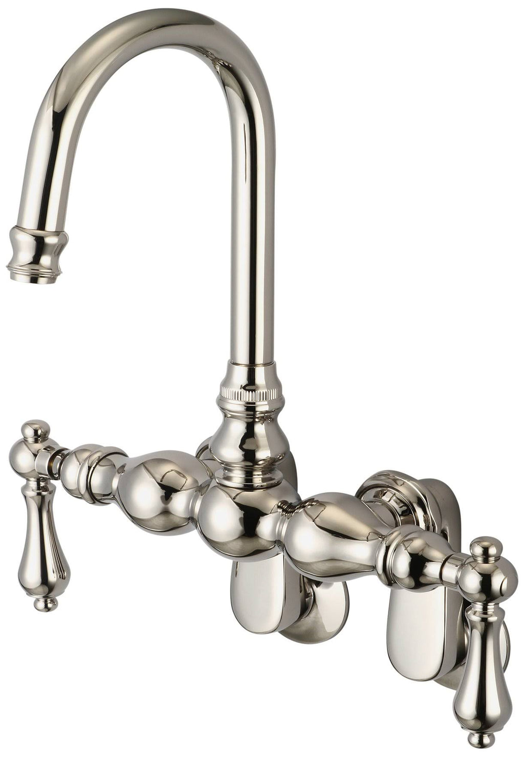 Vintage Classic Adjustable Spread Wall Mount Tub Faucet with Gooseneck Spout X21024