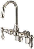 Vintage Classic Adjustable Spread Wall Mount Tub Faucet with Gooseneck Spout X21024