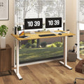 100% Bamboo Electric Standing Desk 60''X30'' White O44271