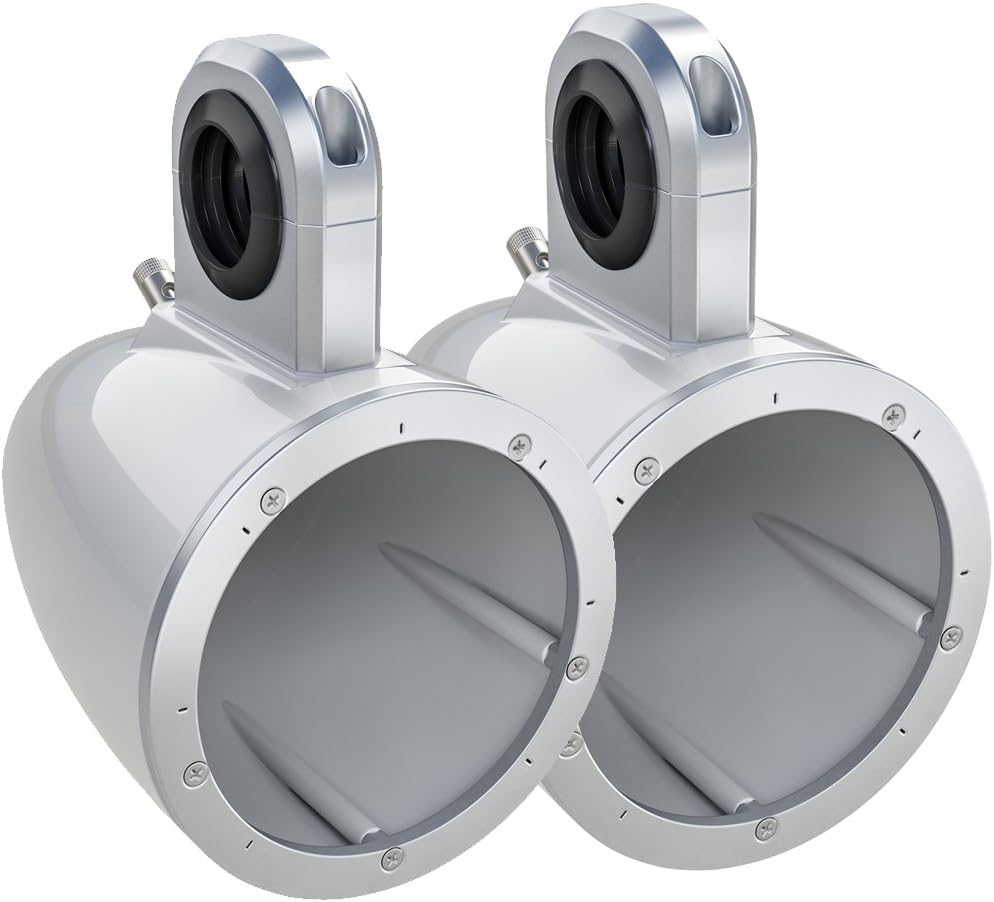 6.5" White Grill Marine Speakers I81272