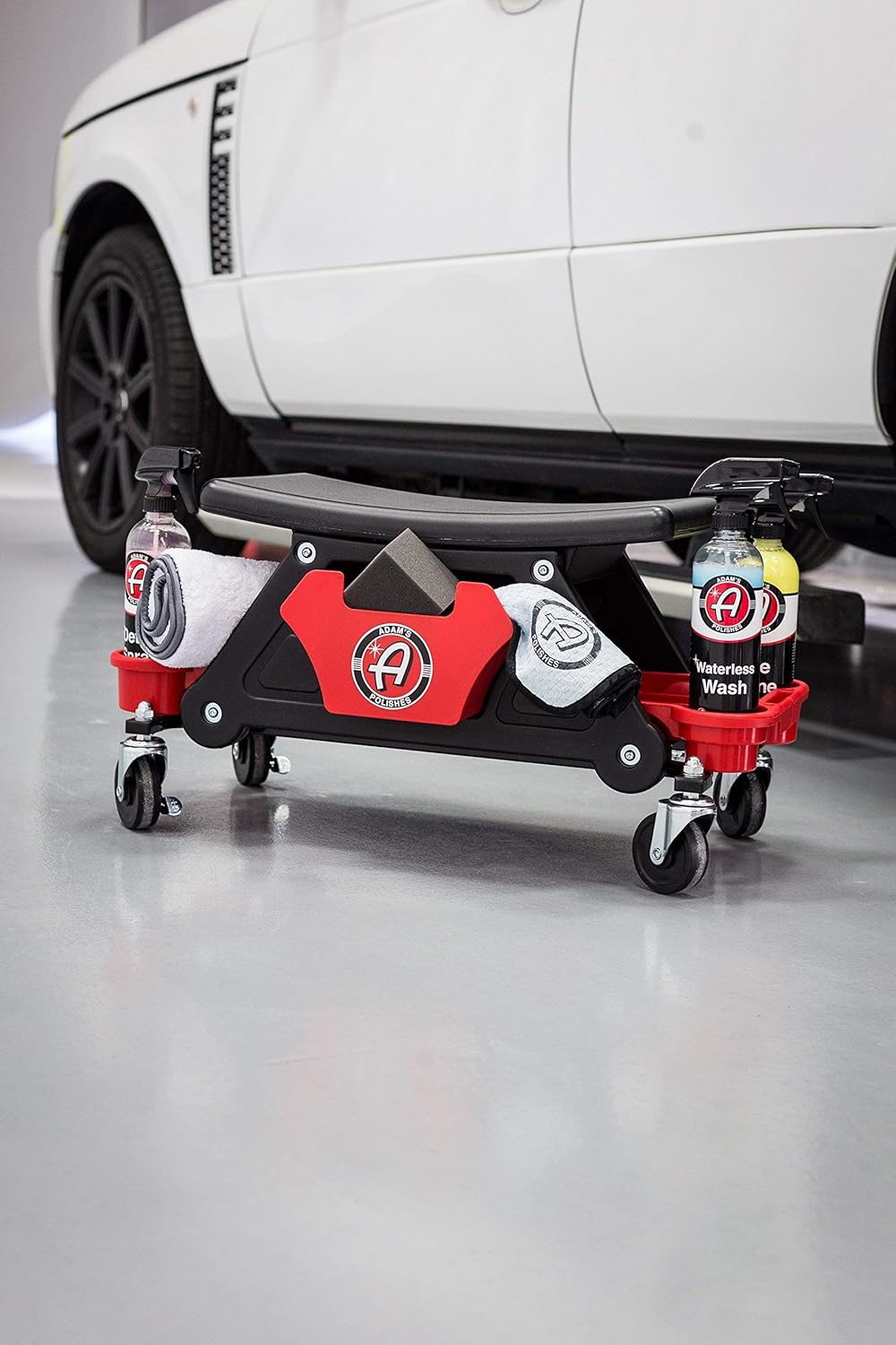 Mobile Rolling Utility Creeper Seat with Extra Storage Trays W398