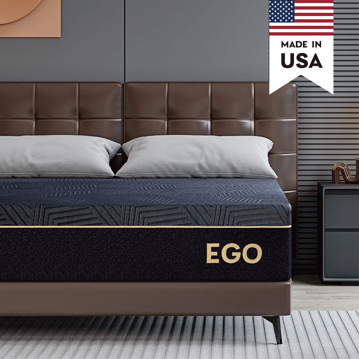 Black 12 inch Full Size Memory Foam Mattress G875030