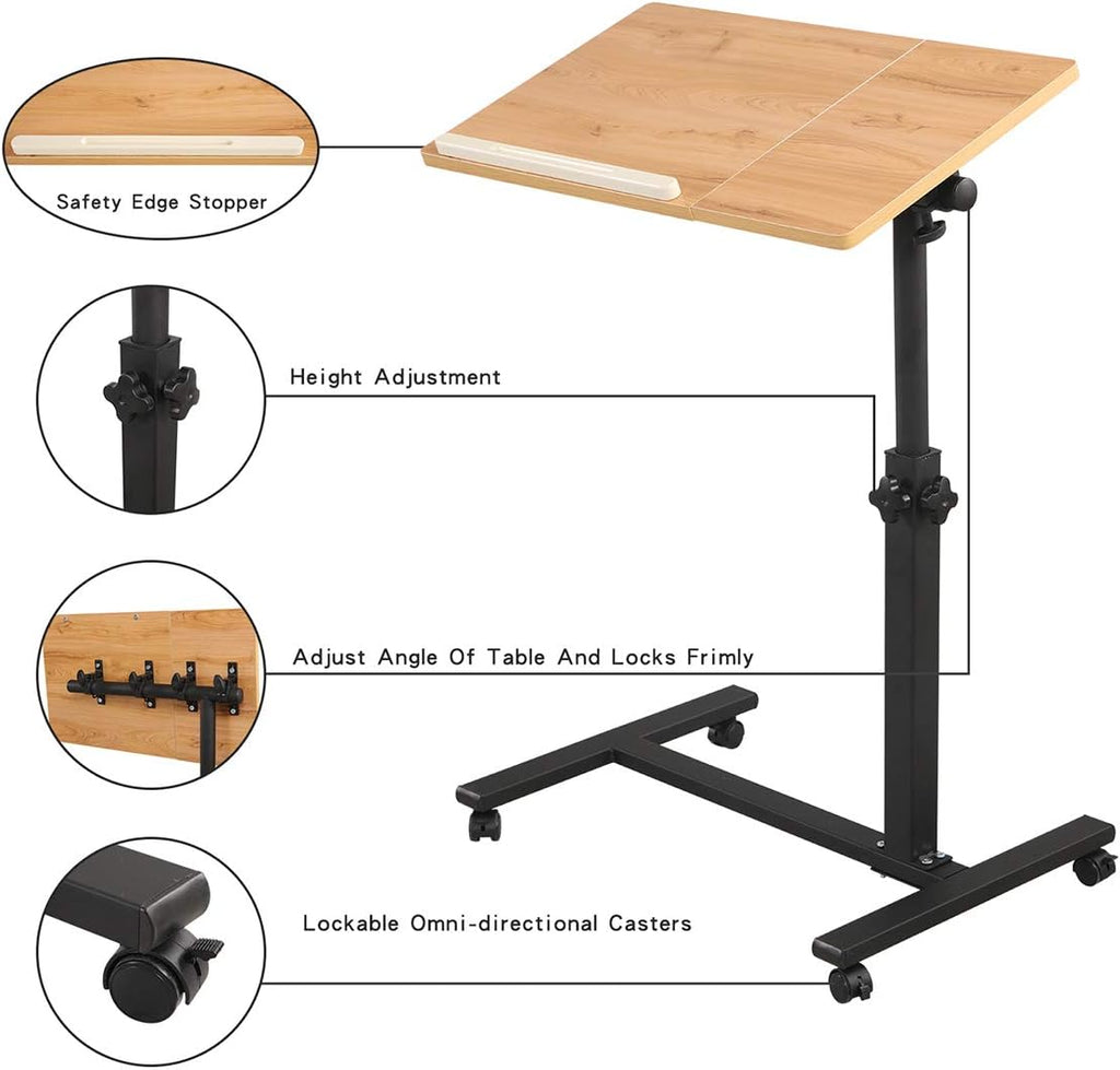 Rolling Laptop Table with Wheels I848538