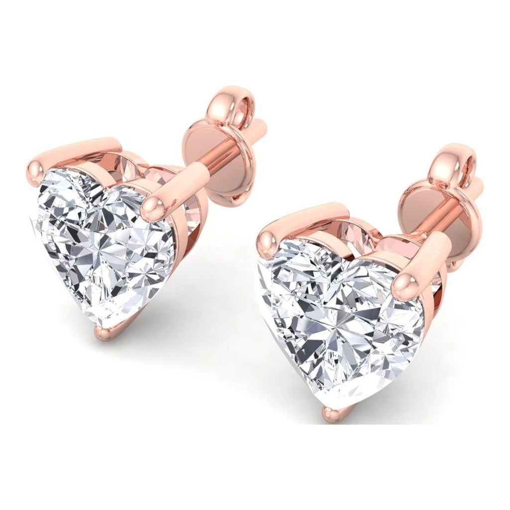 1 Carat Heart Shape Diamond Stud Earrings N184637