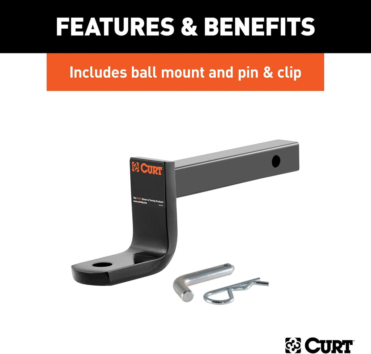 Class 2 Trailer Hitch with Ball Mount, 1-1/4-Inch Receiver X692