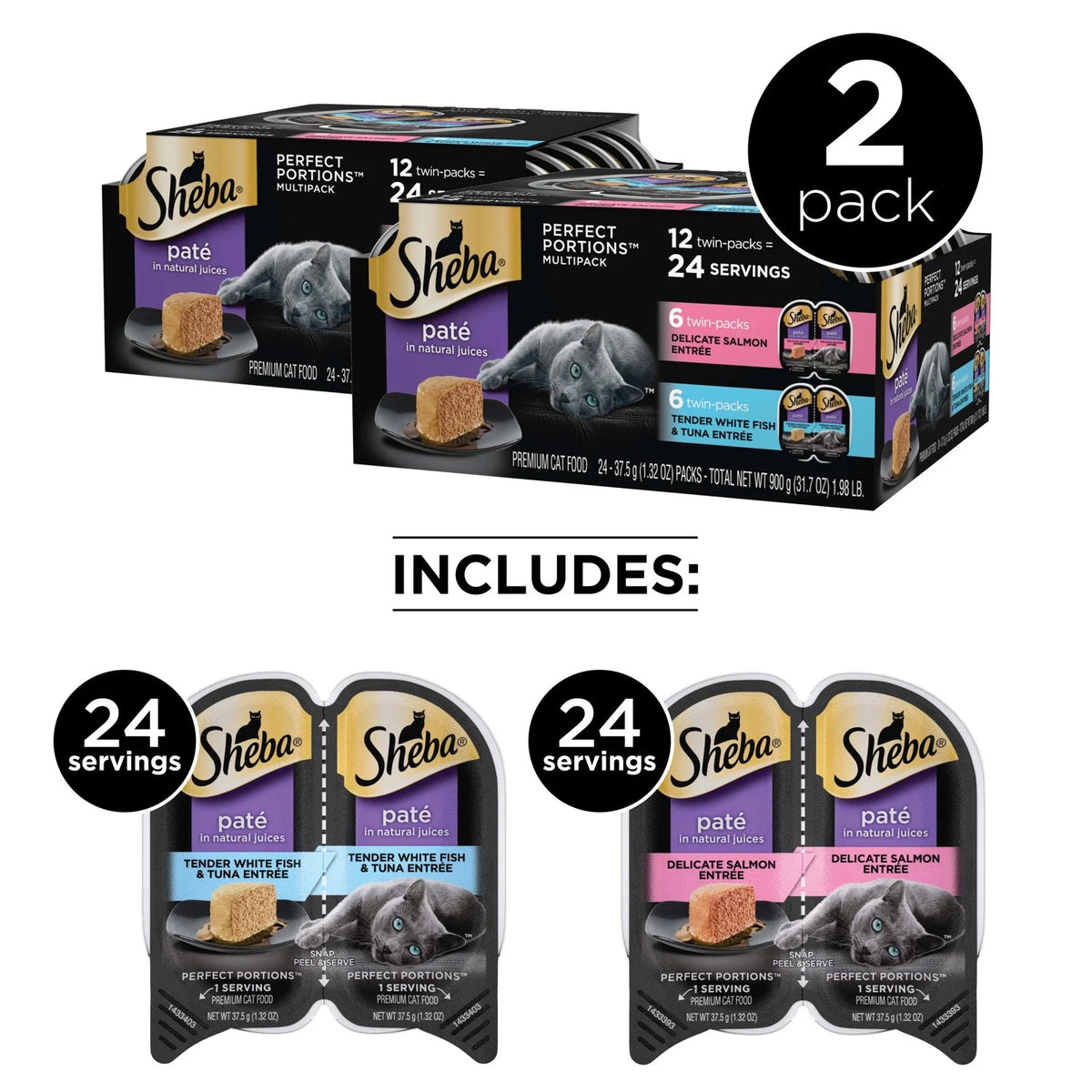 Wet Cat Food Variety Pack, 1.32 oz (12 Pack) C1683