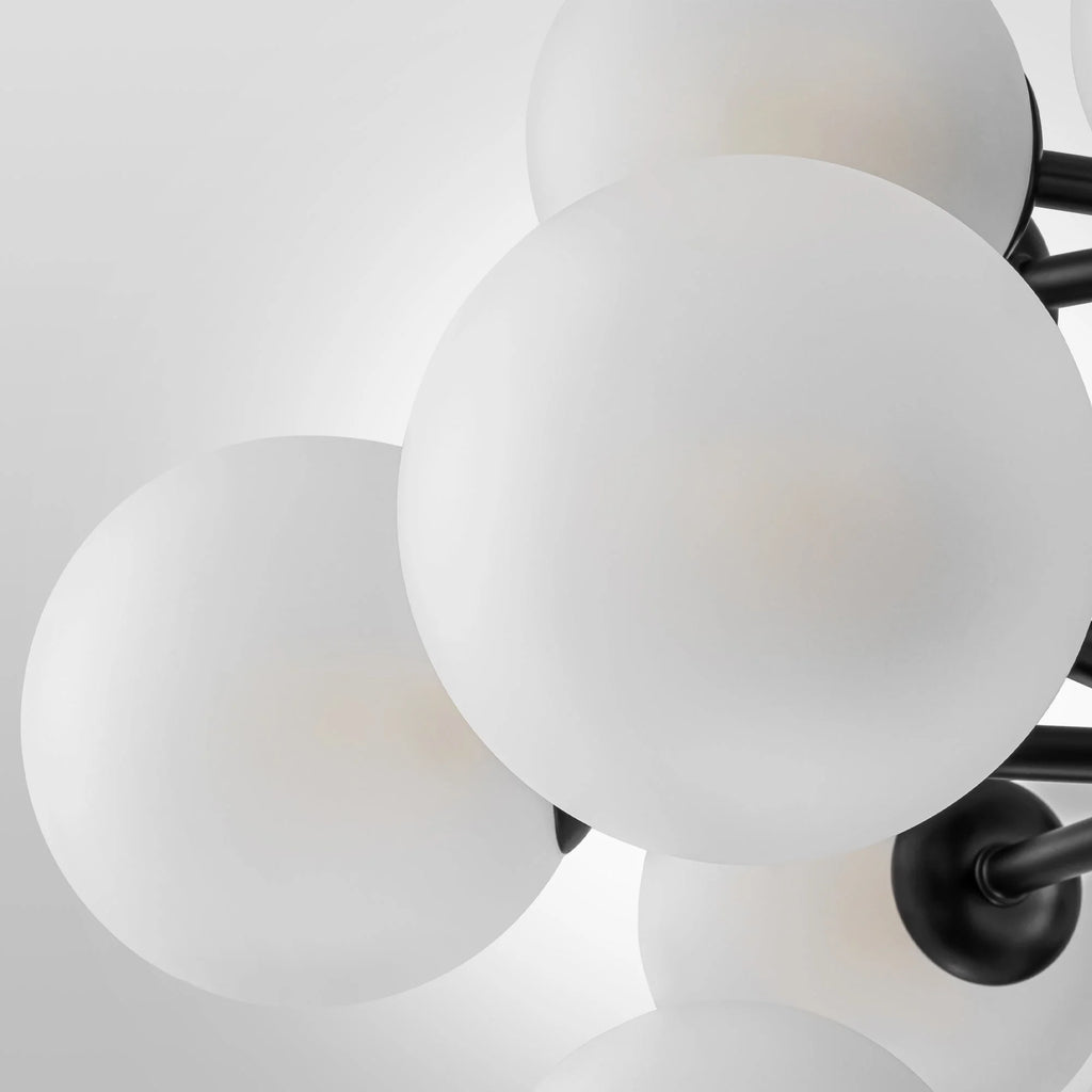 19-Light Dimmable Tiered Glass Bubble Chandelier F984985