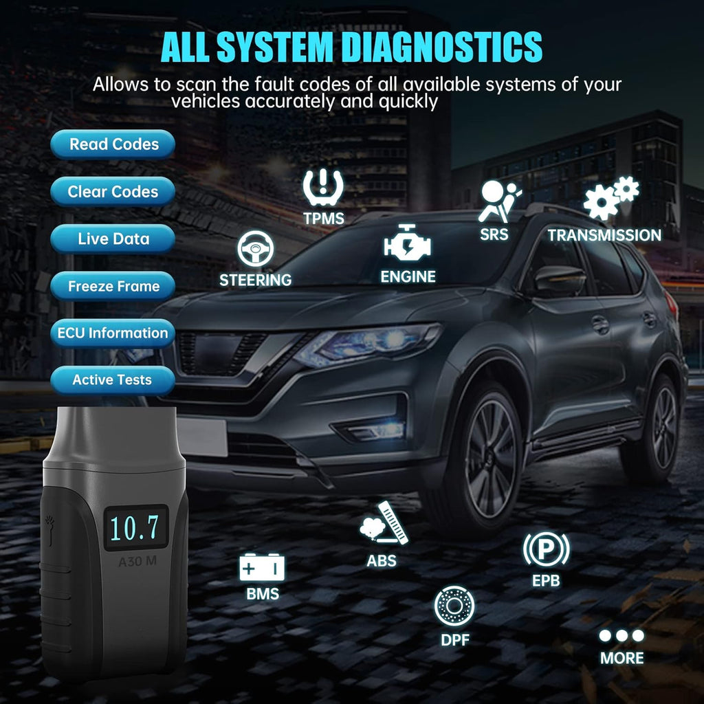 Wireless OBD2 Scanner with All Systems Diagnostics H69702