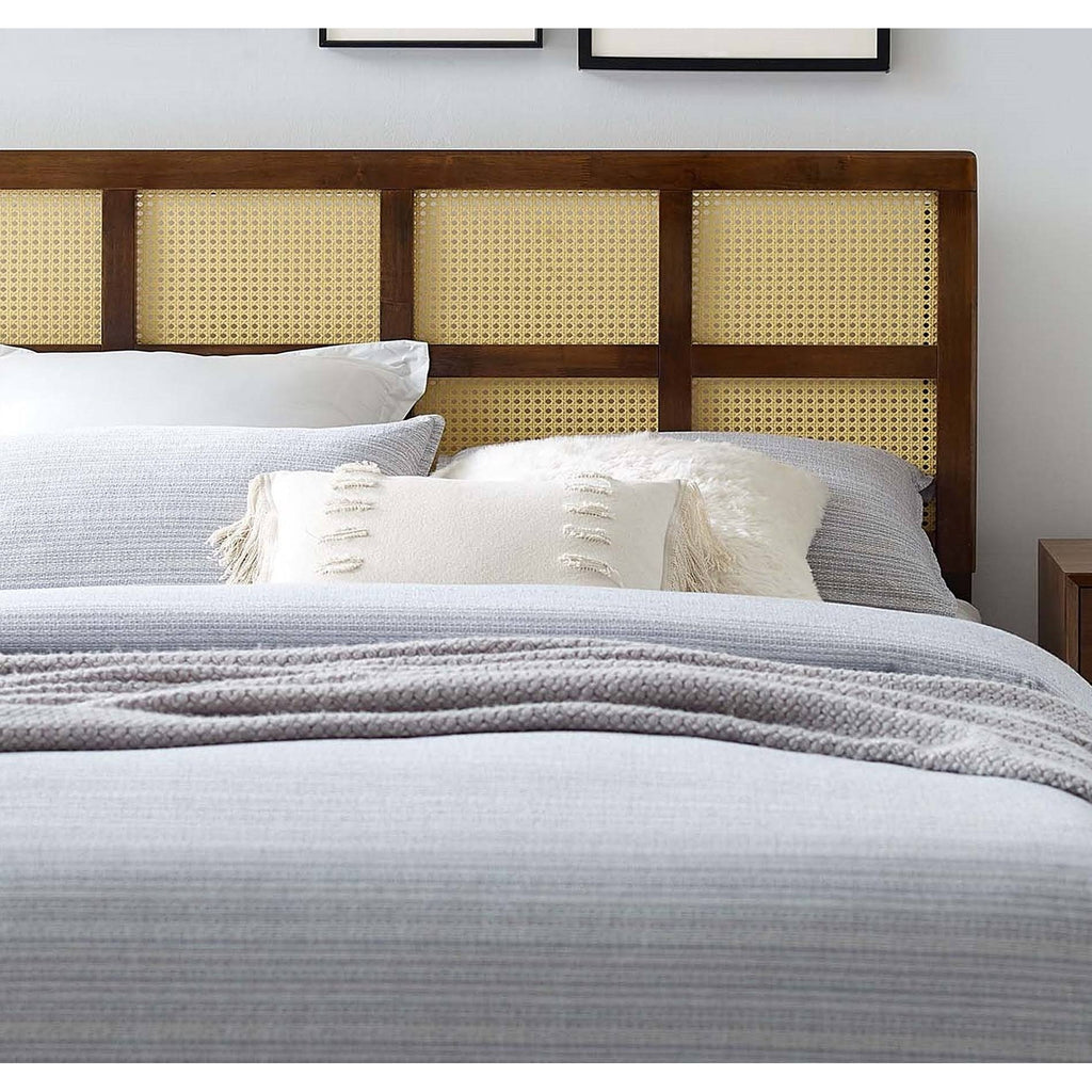 Queen Size Walnut Wooden Headboard G695