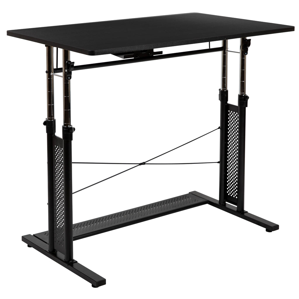 Black Rectangular Sit/Standing Desk H564533