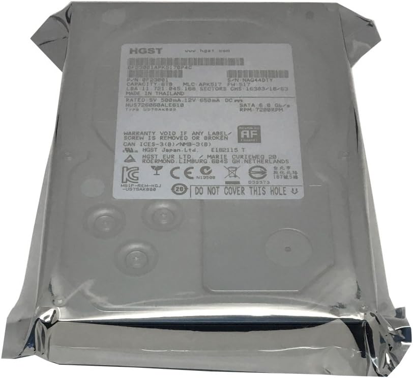6000GB 7200RPM SATA 128MB Cache 3.5-Inch Internal Bare Drives Pack of 2 H843