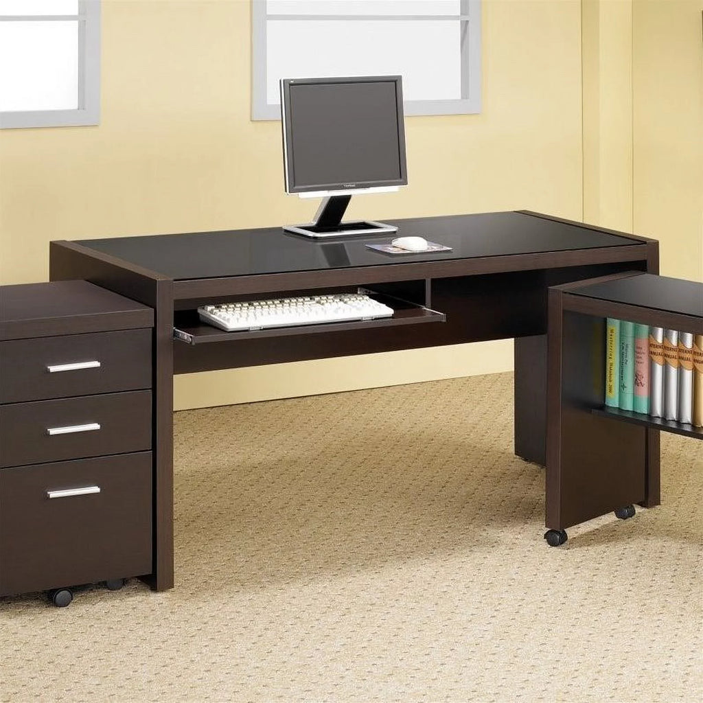 3 Piece Office Chair File Cabinet and Computer Desk Set I78236