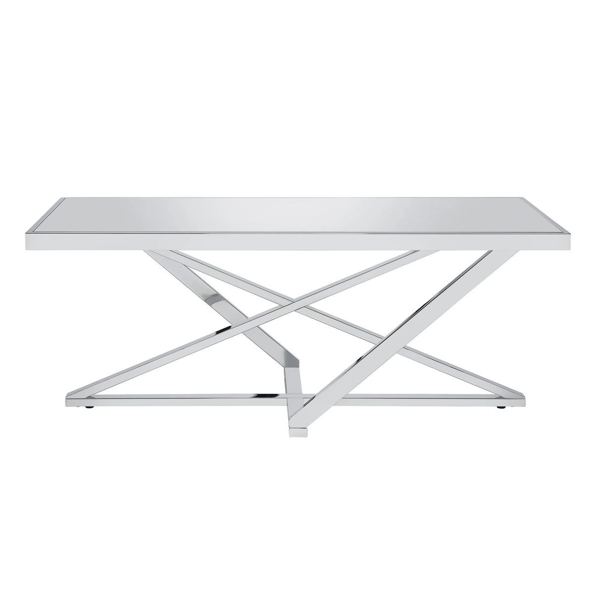 Chrome 47-inch Mirror Top Coffee Table A23970