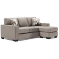Modern Fabric & Wood Sofa Chaise in Stone Light Gray I347707
