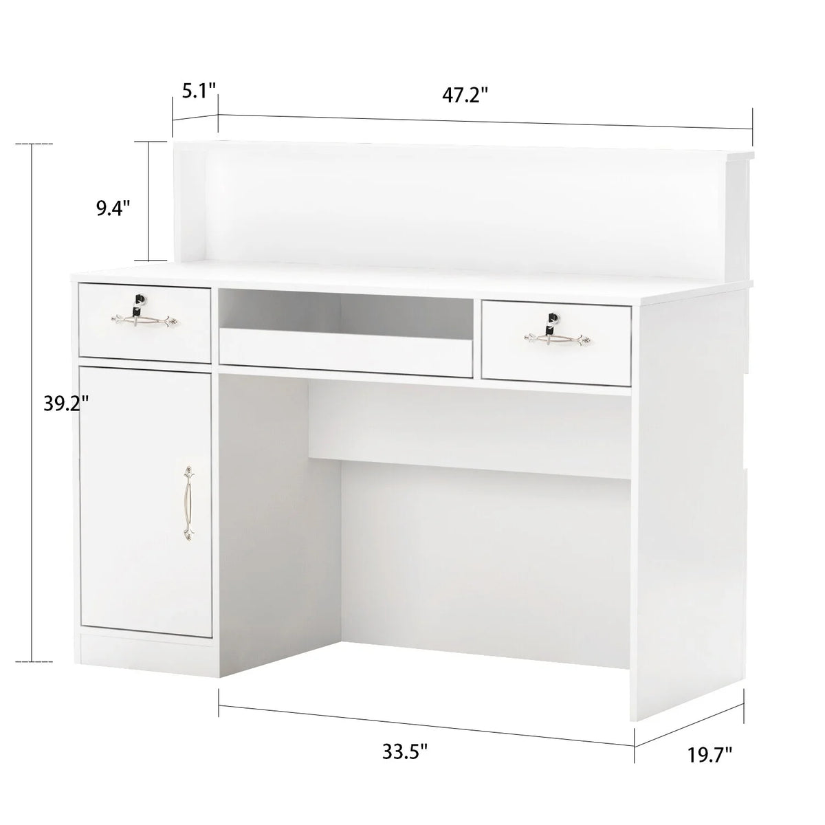 Rectangular Wood Reception Desk X7486
