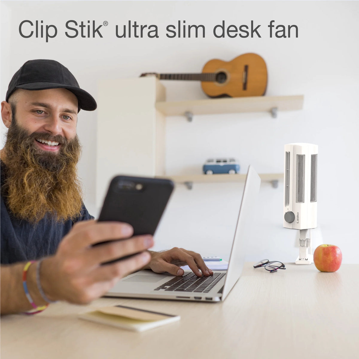 17" 2-Speed Ultra-Slim Clip Table Fan, White F3345