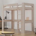 Twin Solid Wood Loft Bed with Desk R1161