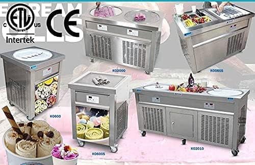 22" Double Round Pans Fried Ice Cream Machine with 10 Refrigerated Tanks J43544