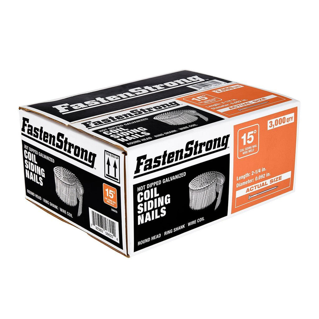 2-1/4 in. Galvanized Coil Siding Nails, 3000-Pack S70512