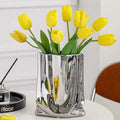 Sliver Ceramic Vase 7.9 Inch Tall Flower Vase H637921