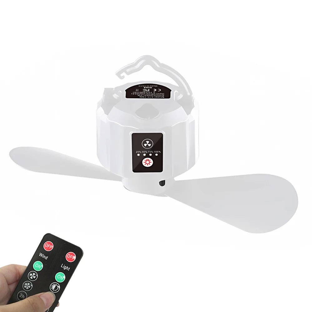 USB Rechargeable Portable Ceiling Hung Fan with Remote Controller G649783