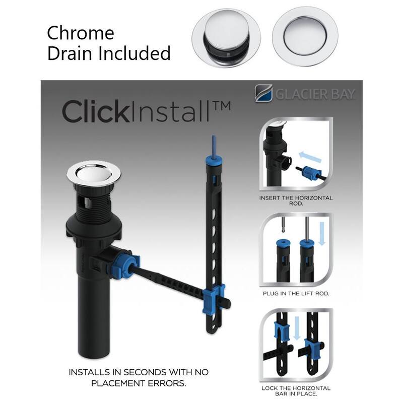 8 in. Widespread Double-Handle High-Arc Bathroom Faucet in Polished Chrome V191446