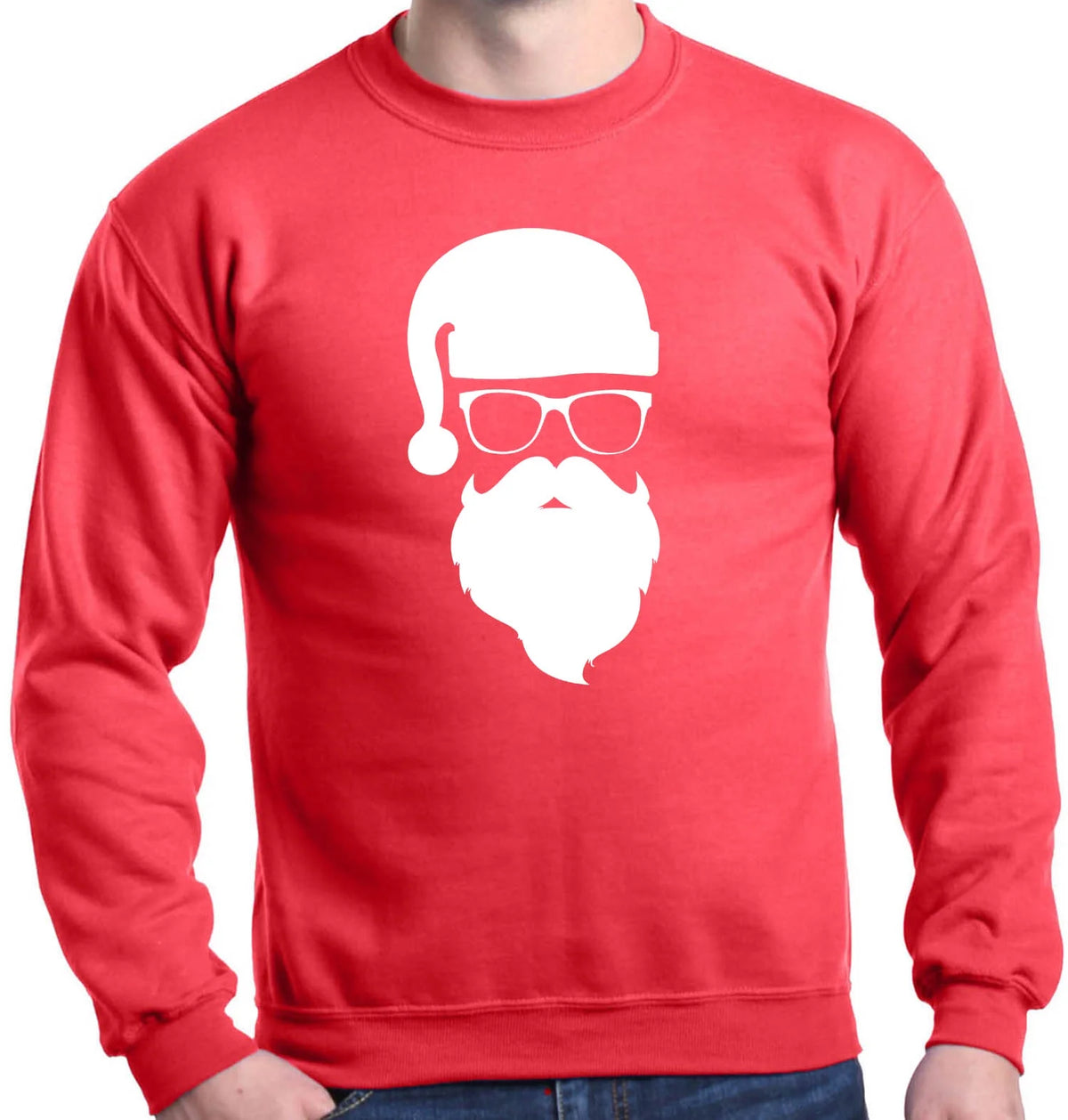 Men's Christmas Crewneck Sweatshirt Small Red N57155