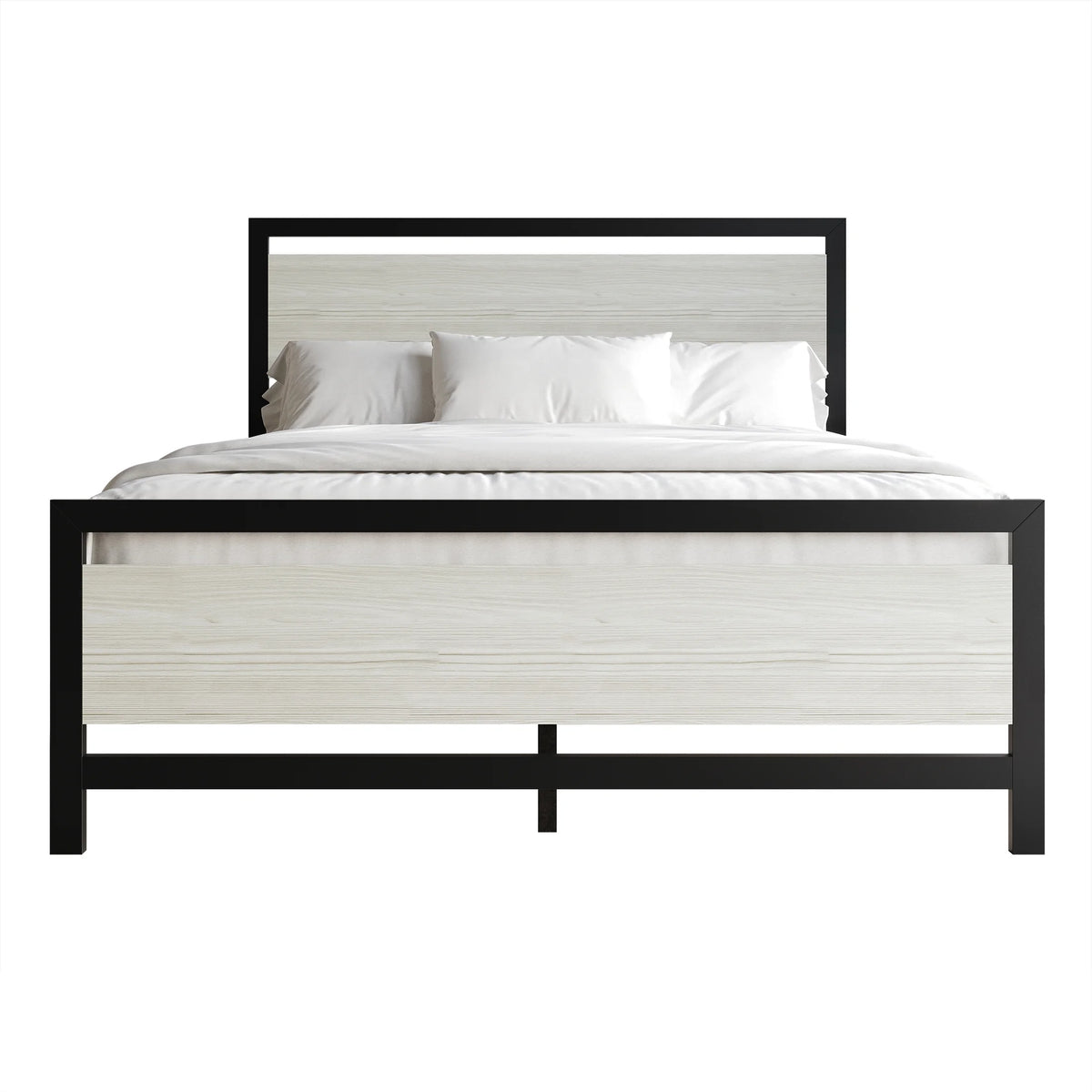 Twin Metal Platform Bed Light Grey I539