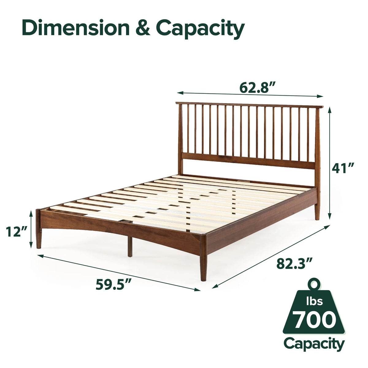 Queen Wood Platform Bed Frame F74252