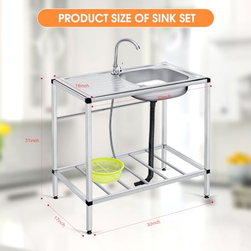 Stainless Steel Single Bowl Utility Sink U224444