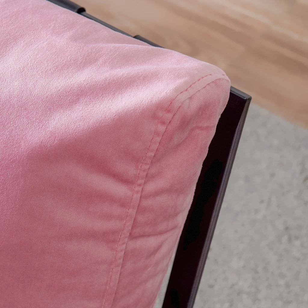 Pink Velvet Accent Armchair P137