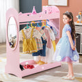 Kids Dress Up Storage Armoire Closet with Mirror U995