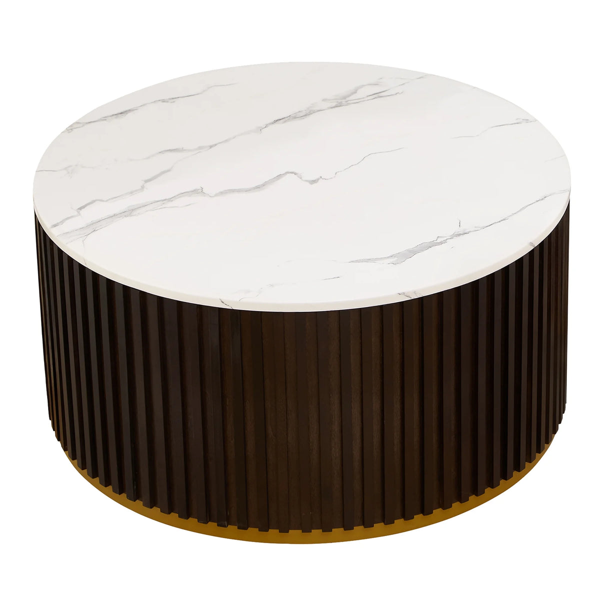 Round Coffee Table with Storage, Black M372