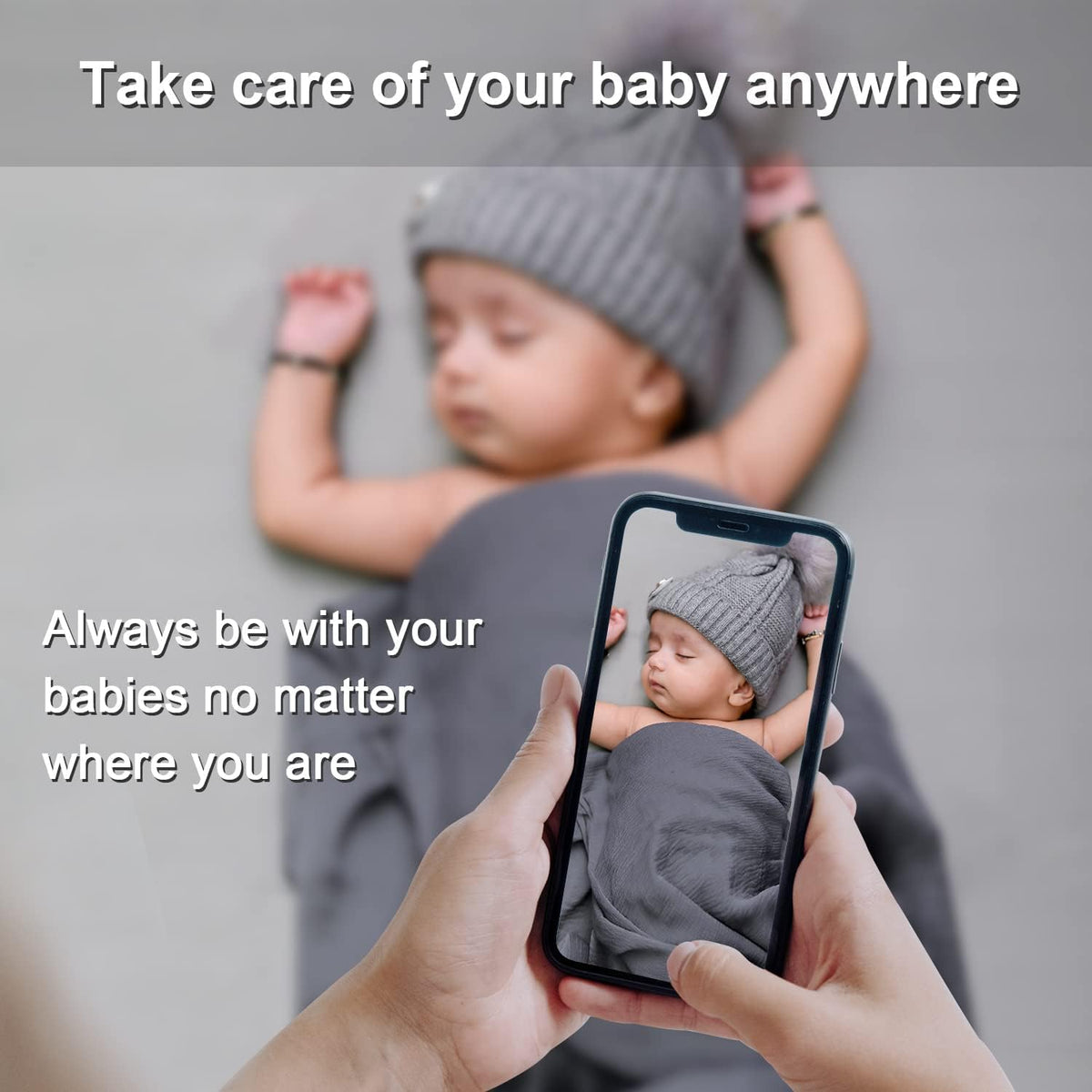 5" WiFi Baby Monitor with Camera and Audio, 1080p Camera and 720p Display D96608