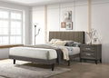3pc Queen Size Bedroom Set with Upholstered Headboard and 2 Nightstands S778