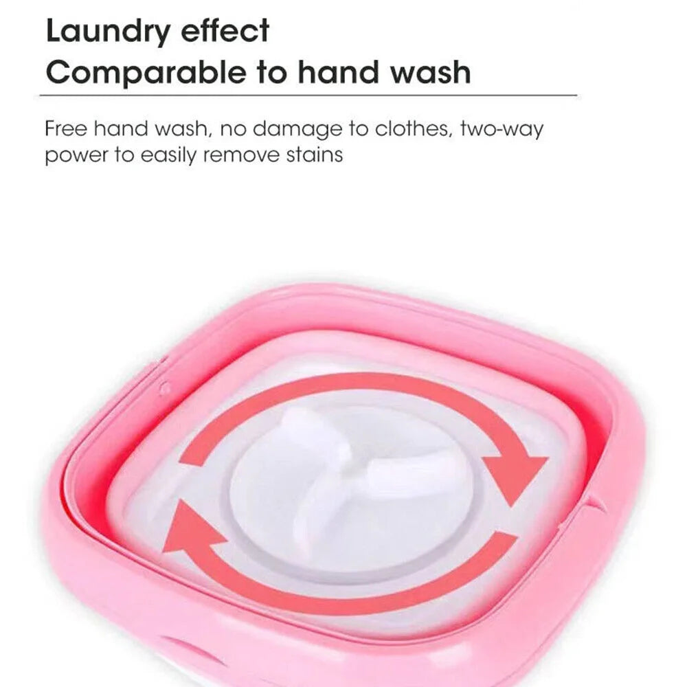 Compact Folding Washing Machine Pink I513