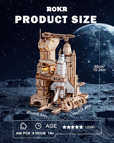 3D Wooden Space Shuttle Puzzle with Lighting Y412