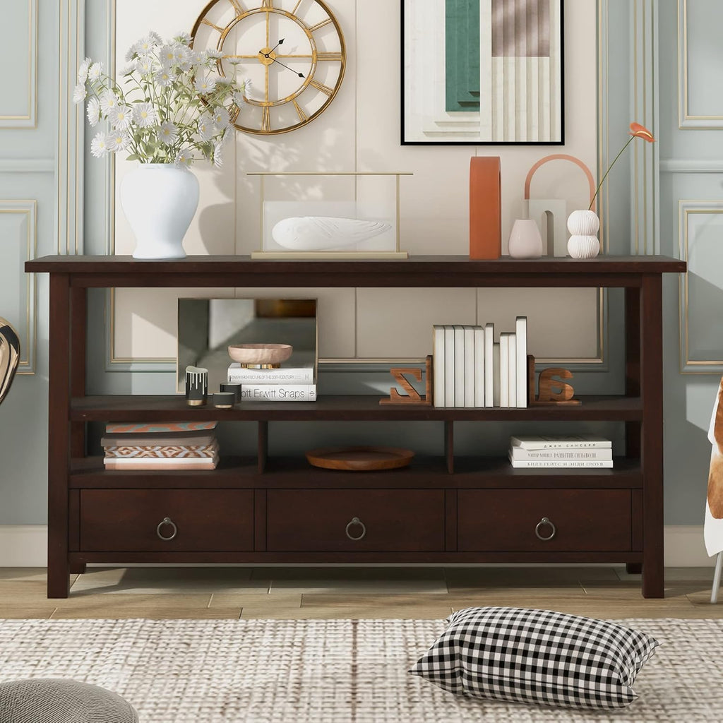 Navy Blue 6 Drawer Sideboard Console Table J4813