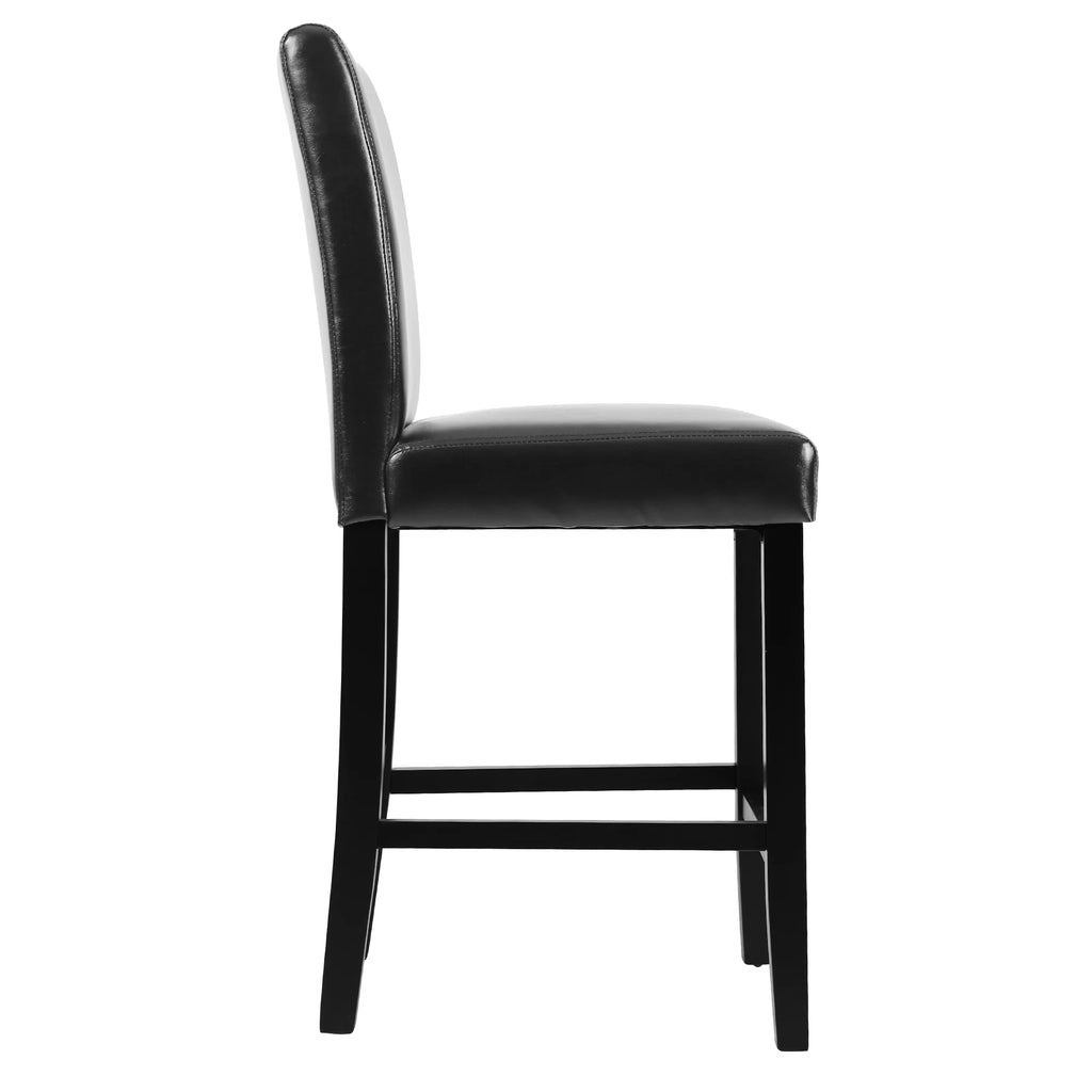 Black PU Leather Bar Stools, Set of 2 C969