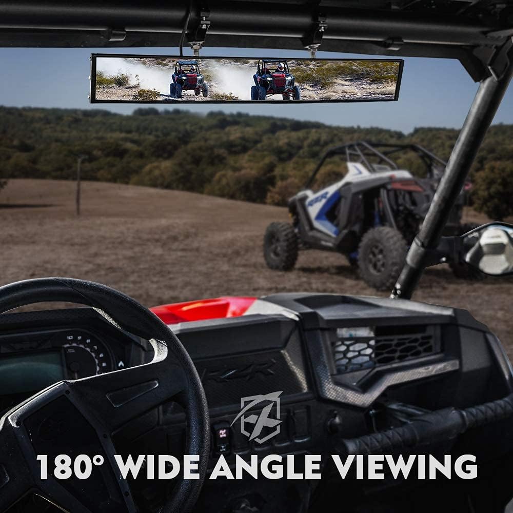 Aluminum UTV Rear View Center Mirror with Interior Lights B18007