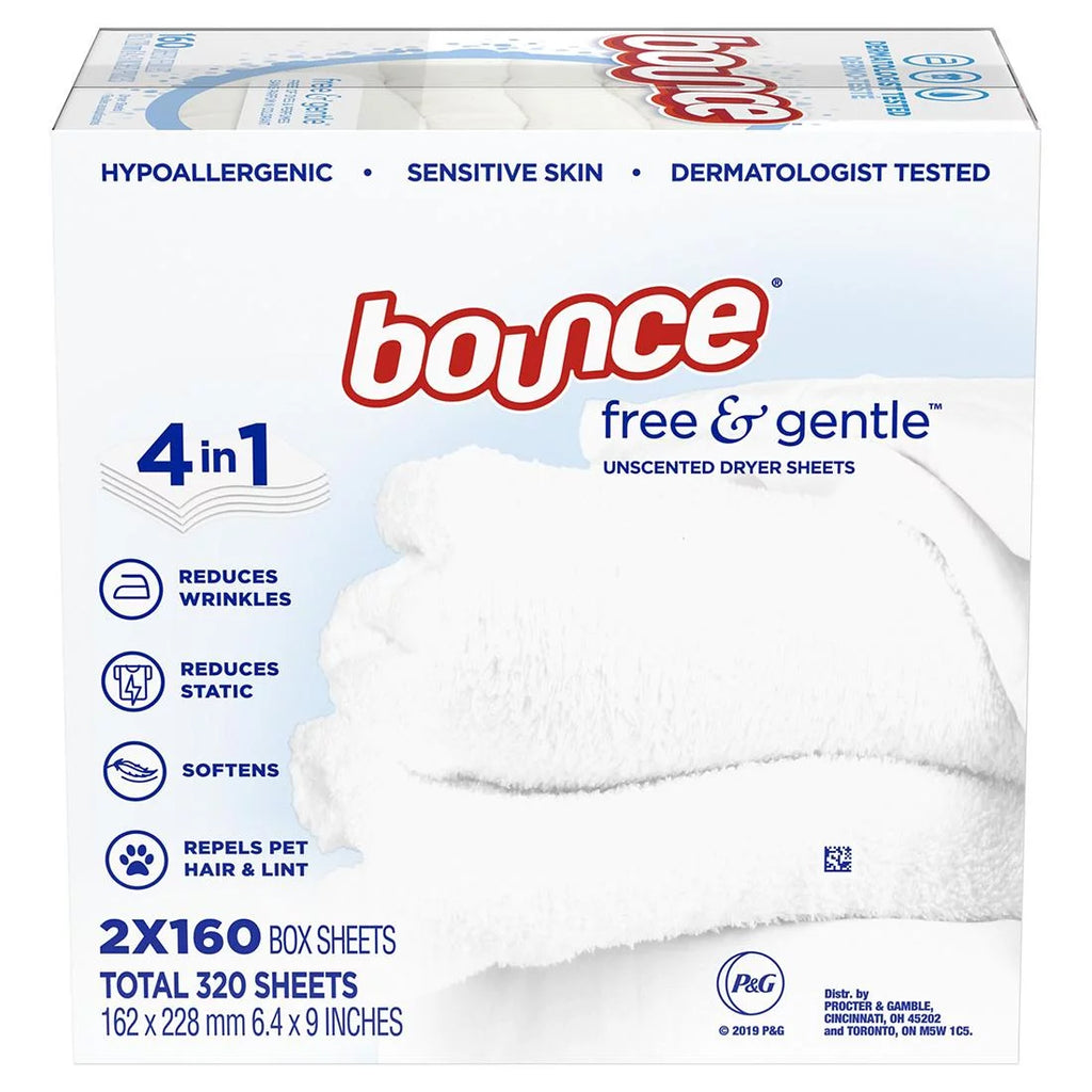 Unscented Dryer Sheets, 320 ct. D7332