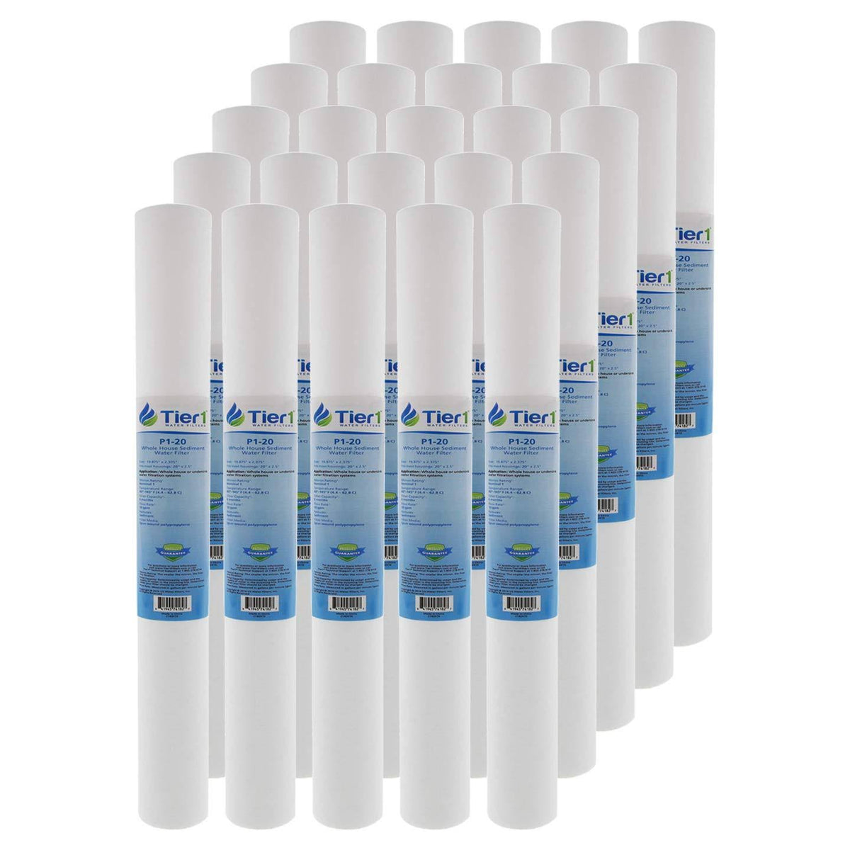 20 x 2.5 Spun Wound Polypropylene Sediment Water Filter 25 Pack V2273