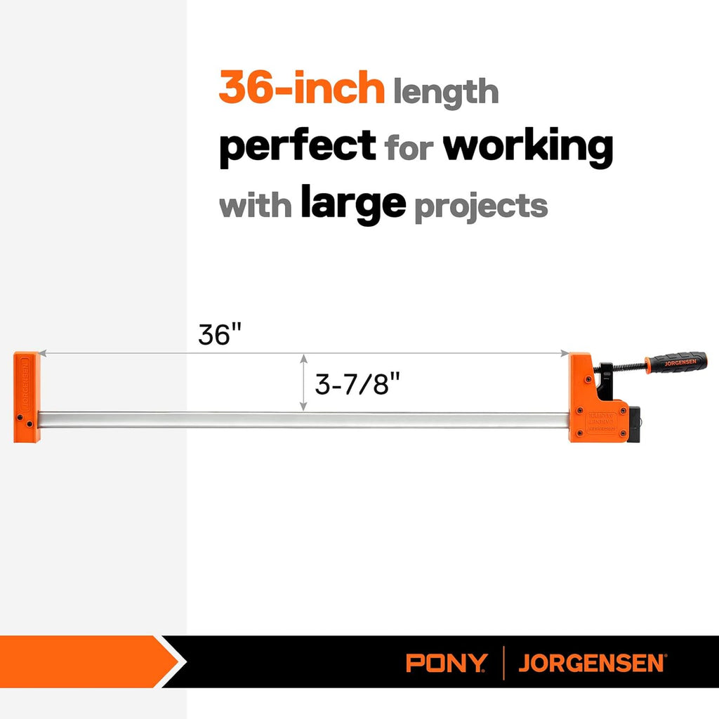 36-inch 90° Parallel Jaw Bar Clamp Set, 2-pack H84292
