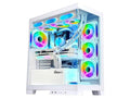 White Gaming PC Desktop Computer with AMD Ryzen 7 5700X, RTX 4060 8G, 32GB DDR4 RAM, 1TB M.2 PCIE + 2TB SATA SSD, Windows 11 Pro B291