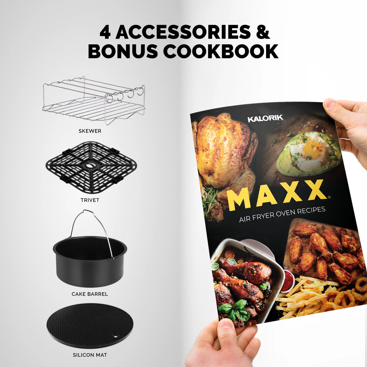 4 Quart Digital Air Fryer with 4 Accessories C7049