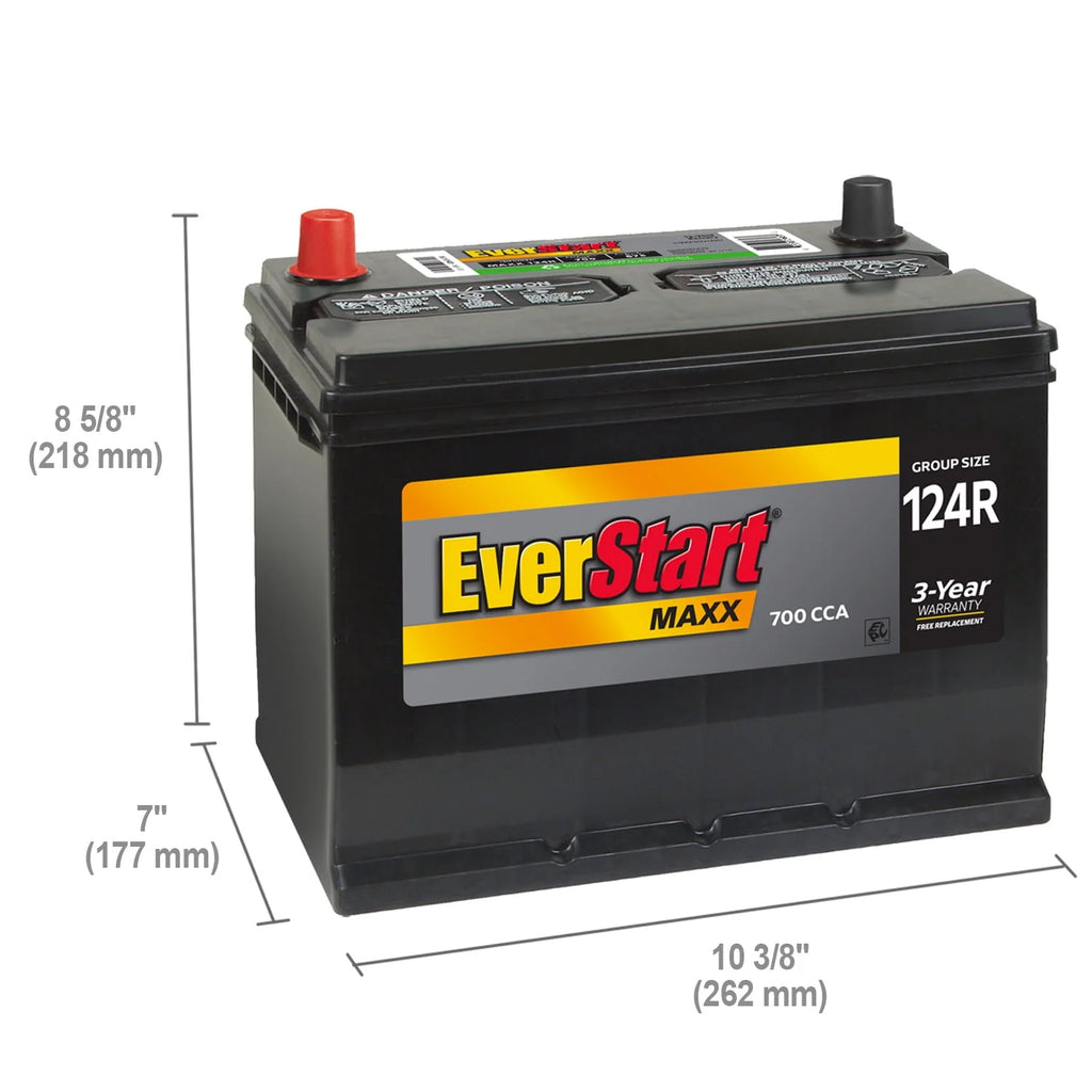 Lead Acid Automotive Battery, Group Size 124R 12 Volt, 700 CCA I4667