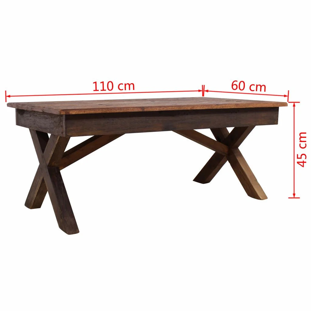 Rustic Wood Coffee Table and End Side Table U316951