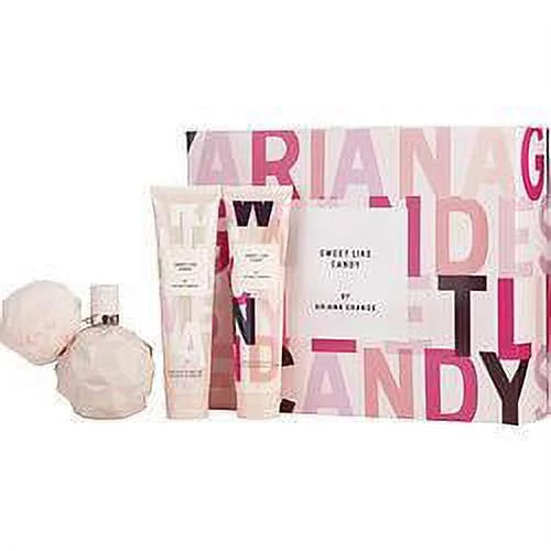 3 Pc 3.4 oz EDP Spray Body Souffle Bath Shower Gel Gift Set L504482