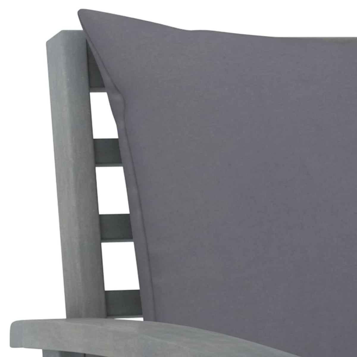 5 Piece Dark Gray Cushioned Outdoor Conversation Set with Coffee Table J687483